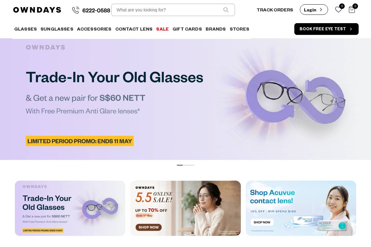 OWNDAYS CO homepage screenshot