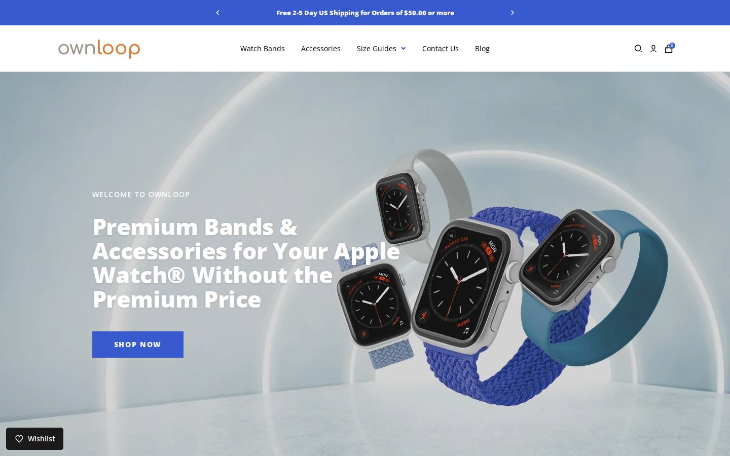 Ownloop homepage screenshot