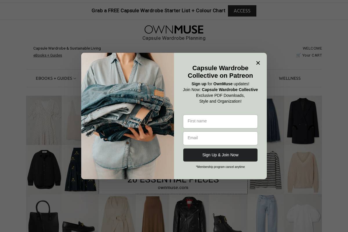 OwnMuse homepage screenshot