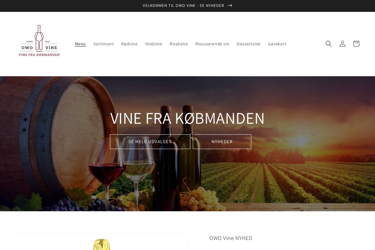 owovine.com homepage screenshot