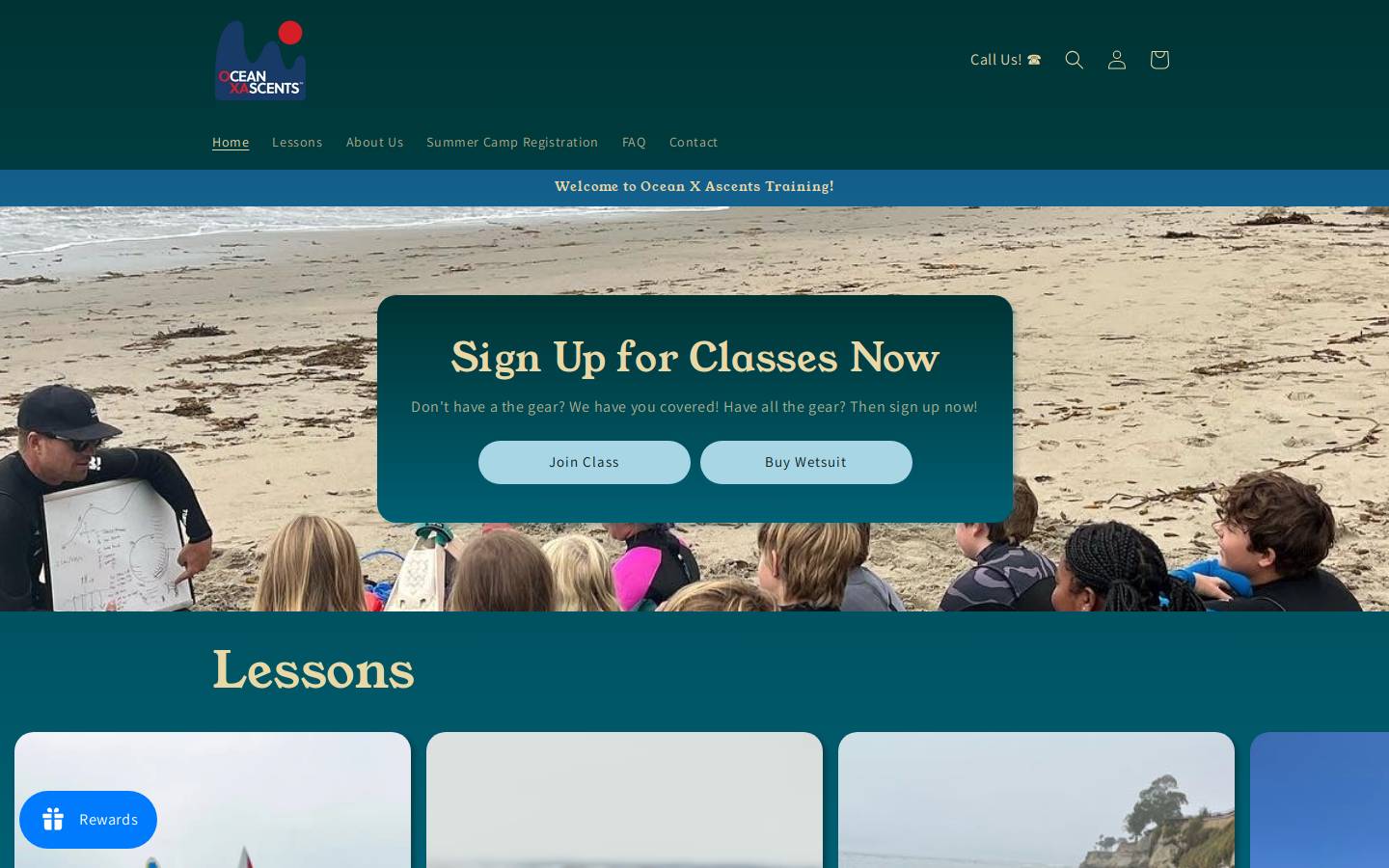 oxatraining.com homepage screenshot