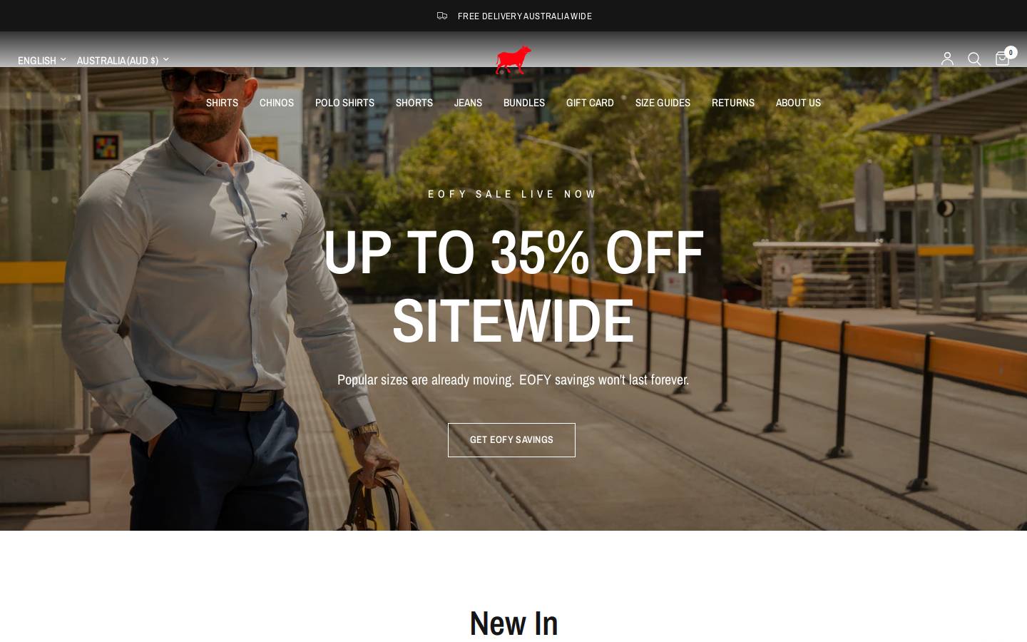 Oxcloth Australia homepage screenshot