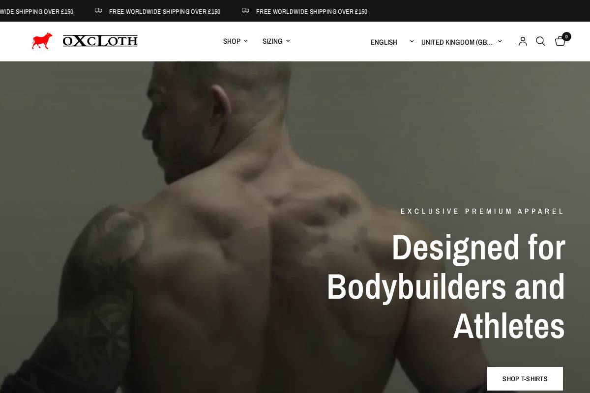 Oxcloth homepage screenshot