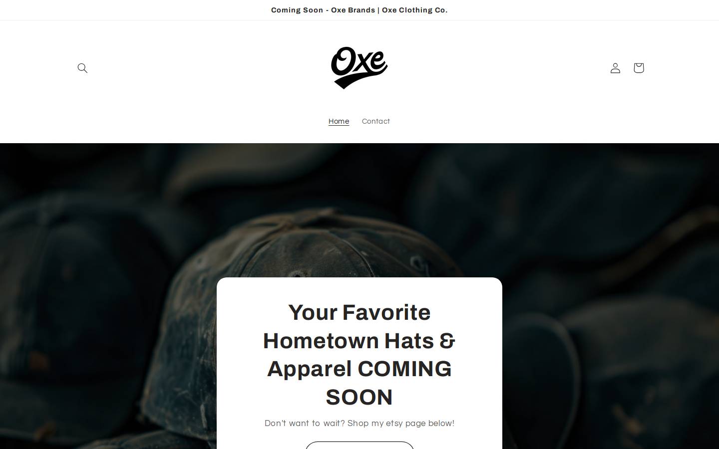 oxeclothing.com homepage screenshot