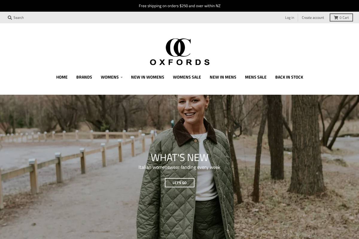 oxfords.nz homepage screenshot