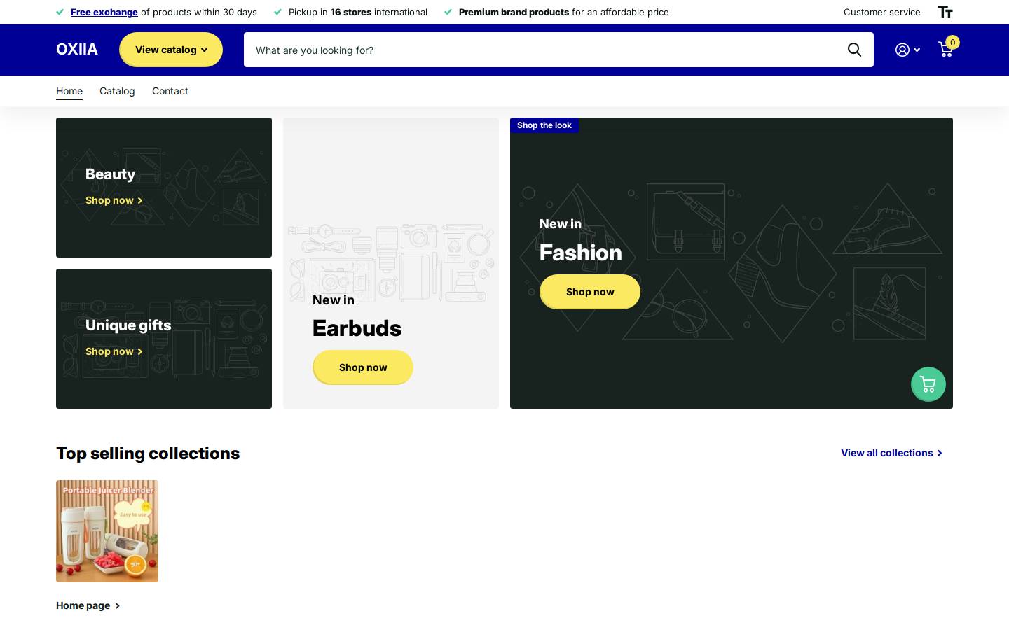 oxiia.com homepage screenshot