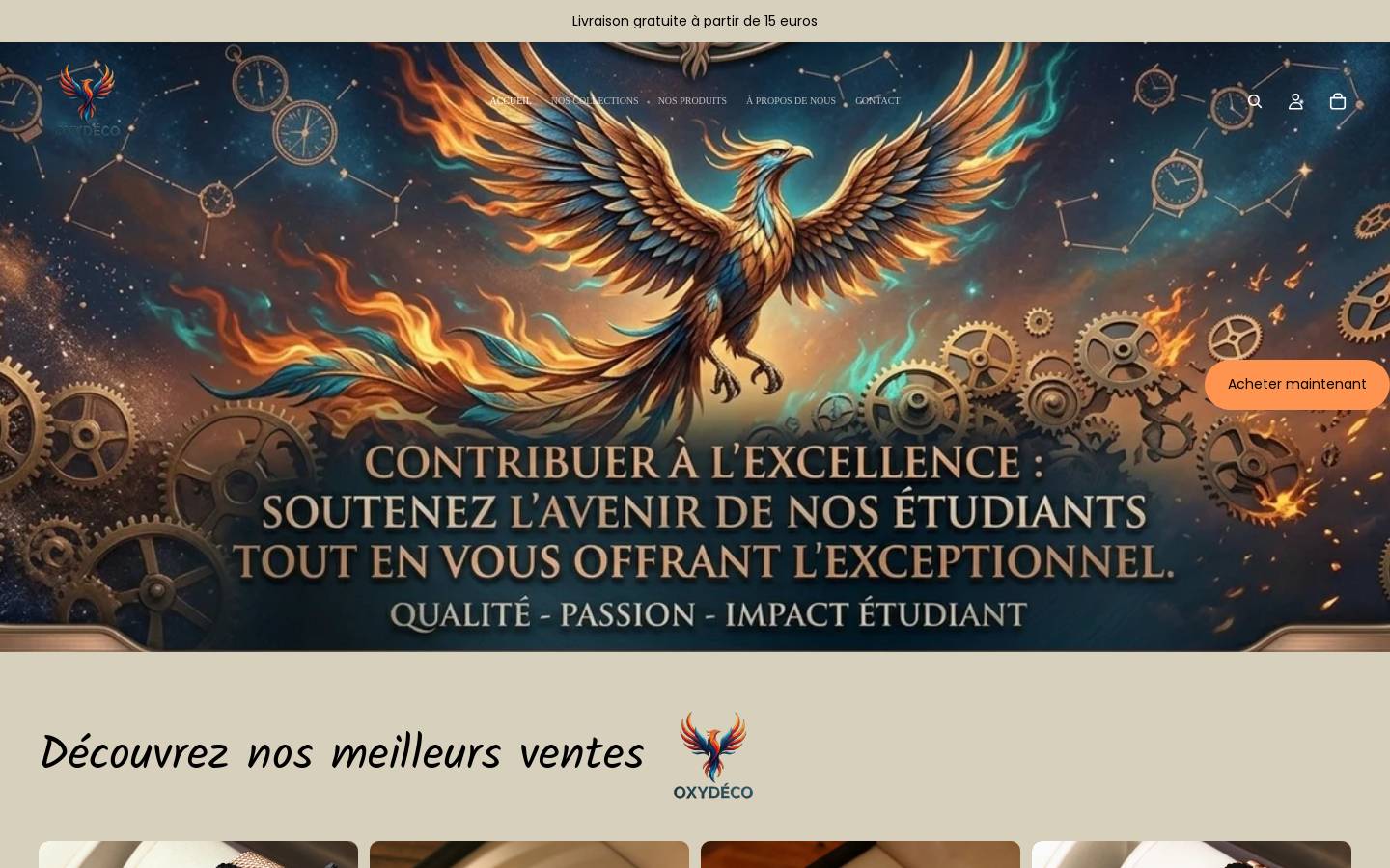 oxydeco.com homepage screenshot