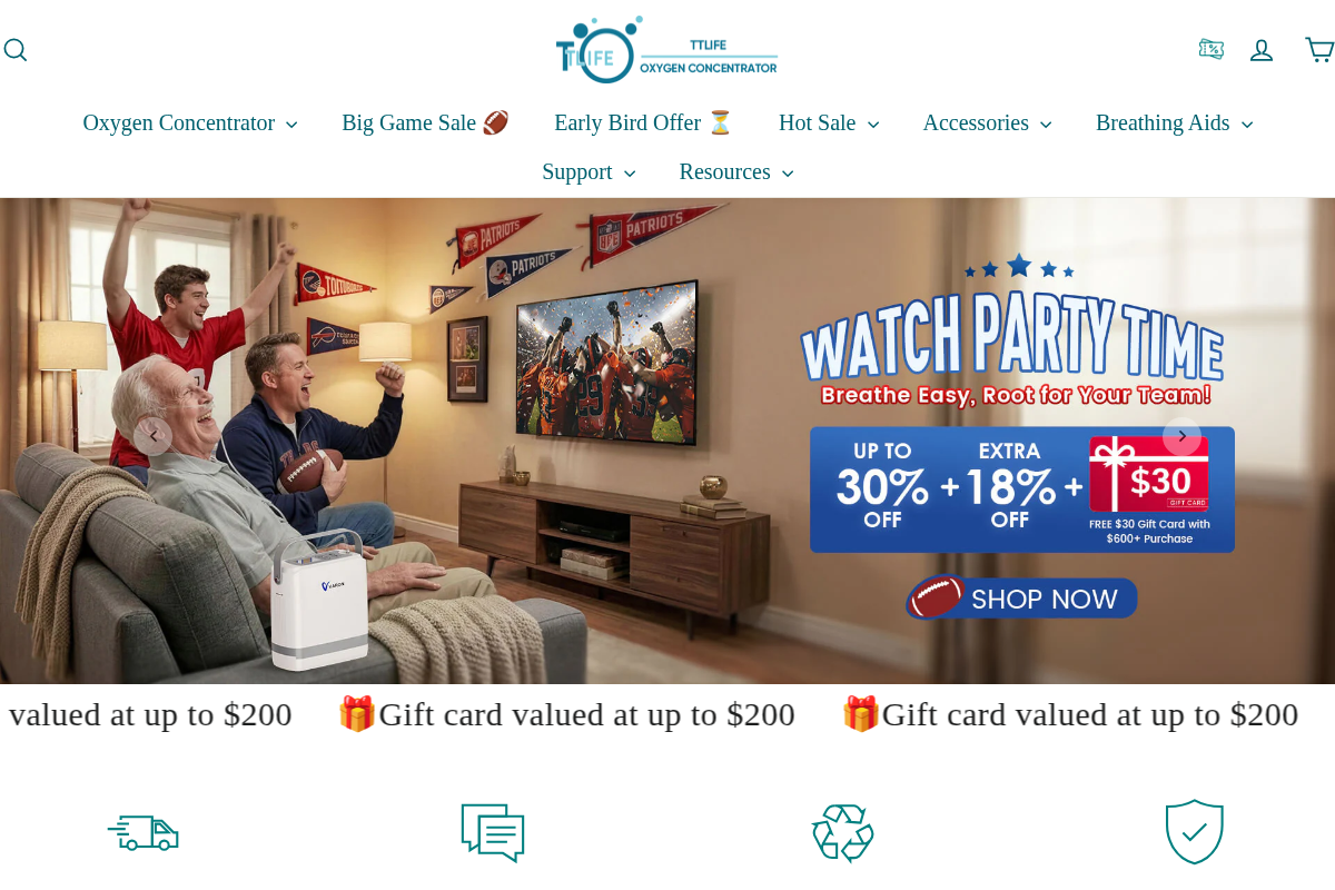 TTLIFE homepage screenshot