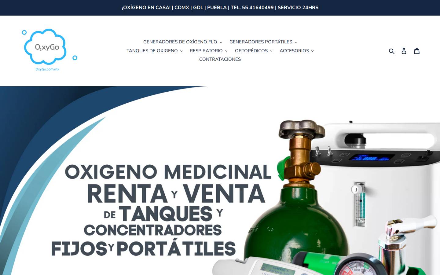 oxygo.com.mx homepage screenshot