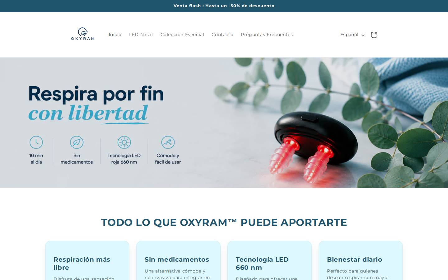 oxyram.com homepage screenshot