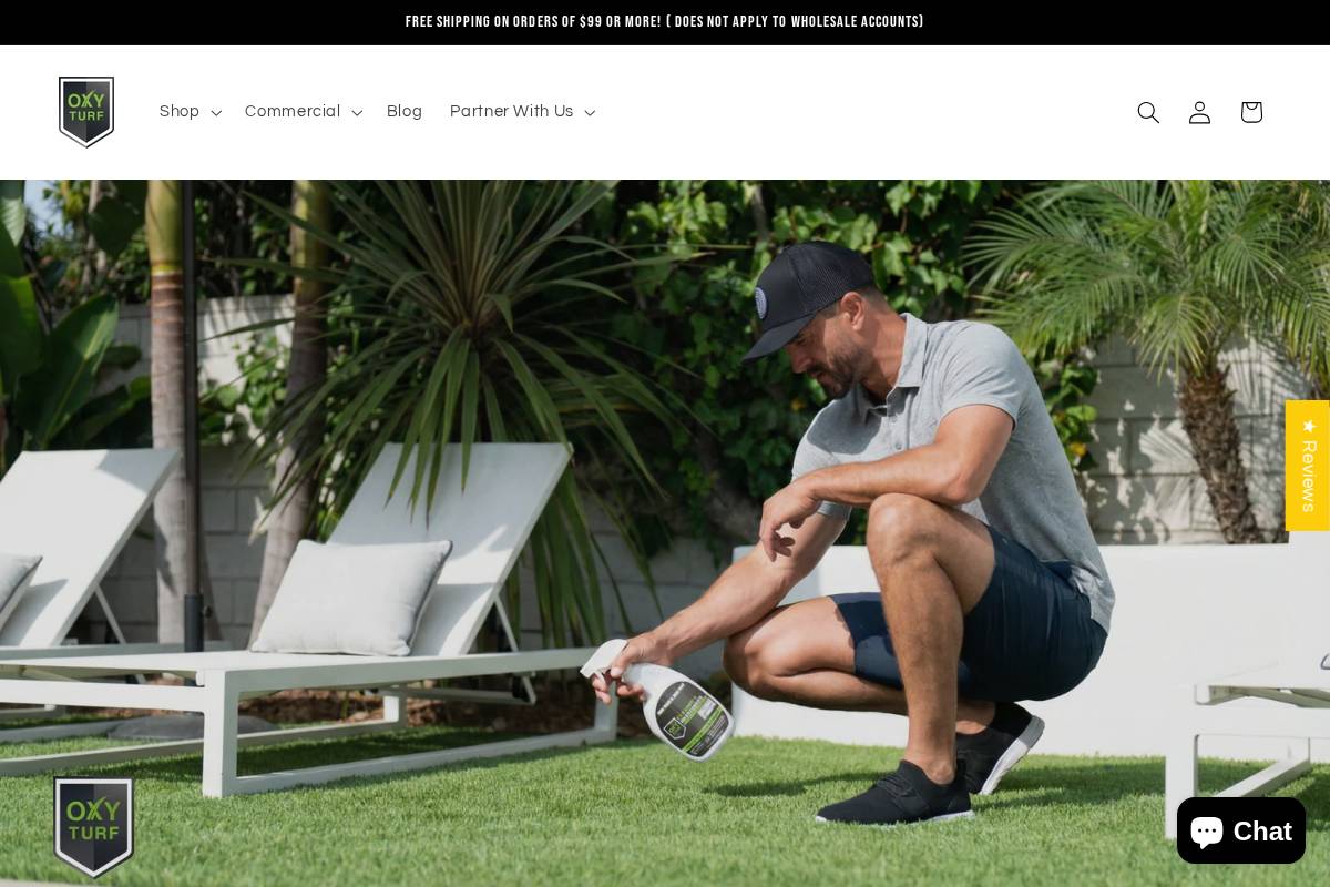 oxyturf.com homepage screenshot