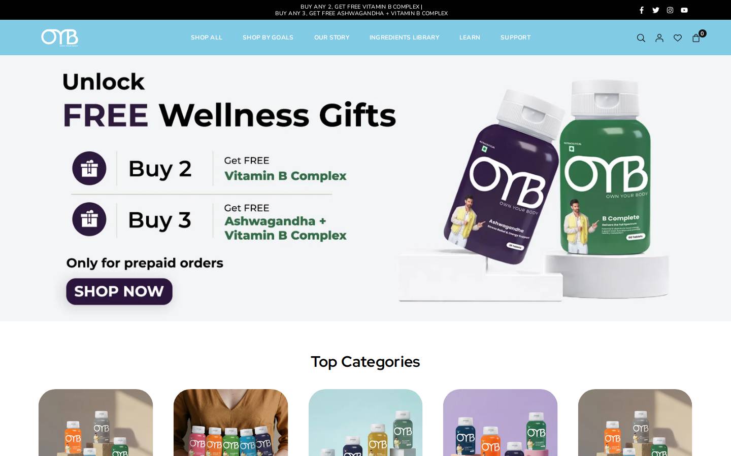 oyb.co.in homepage screenshot