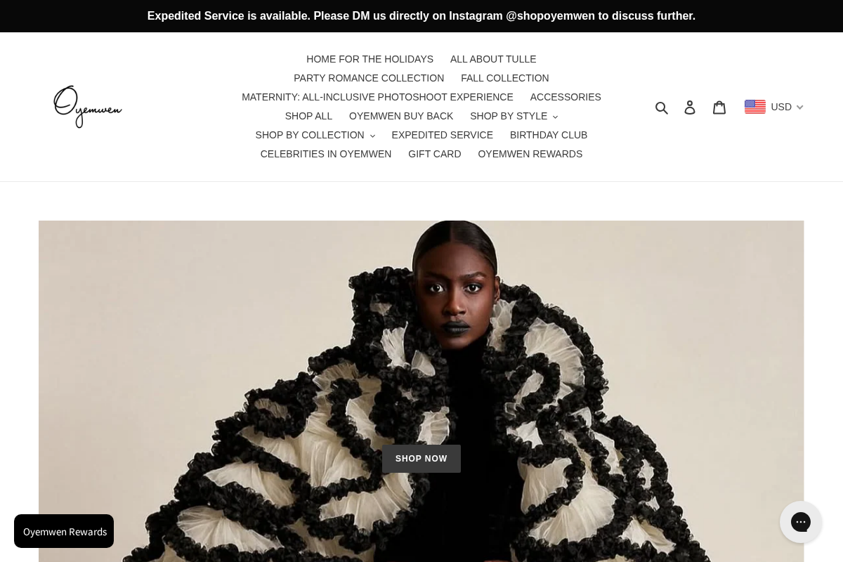 Oyemwen homepage screenshot