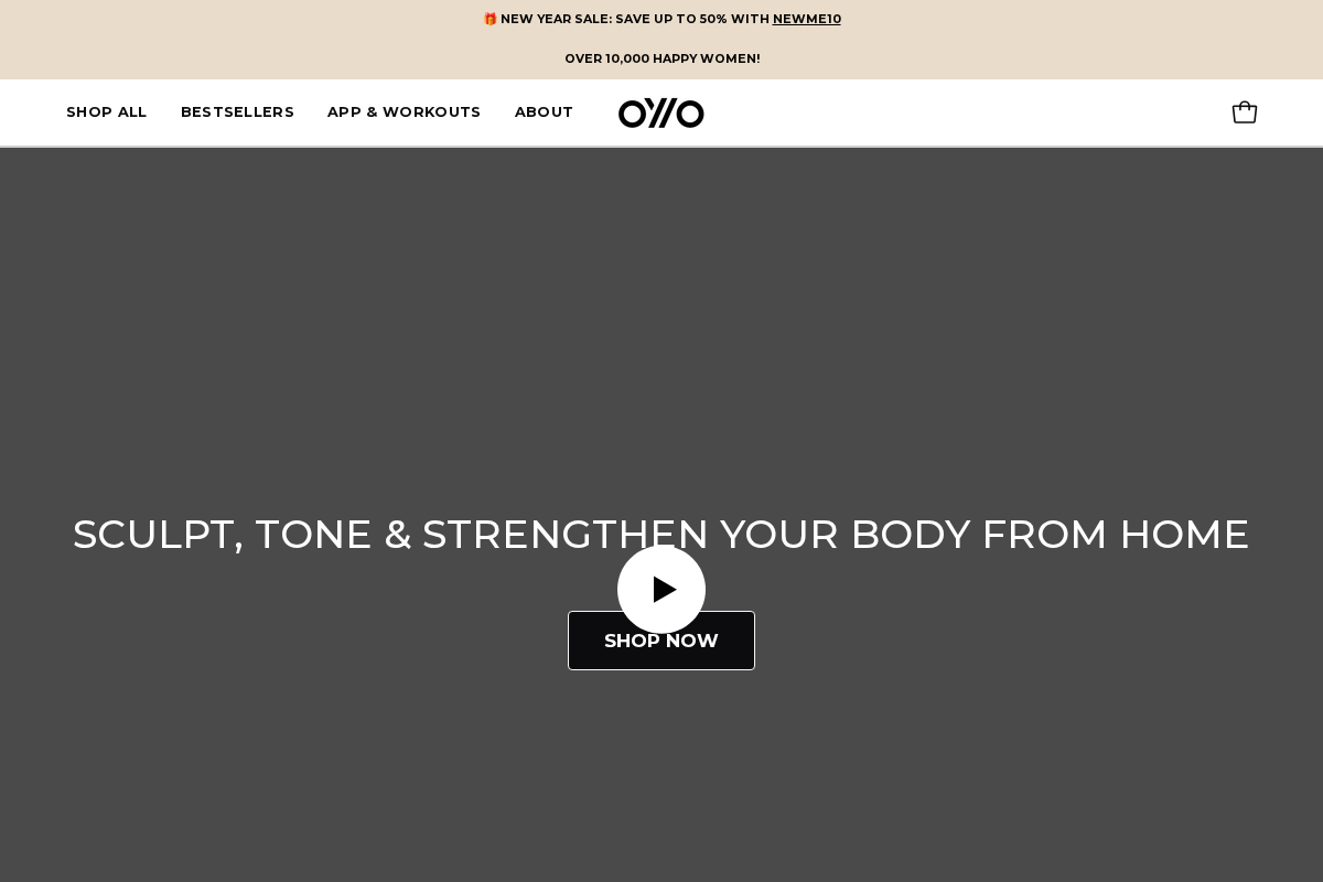 OYIO Pilates homepage screenshot