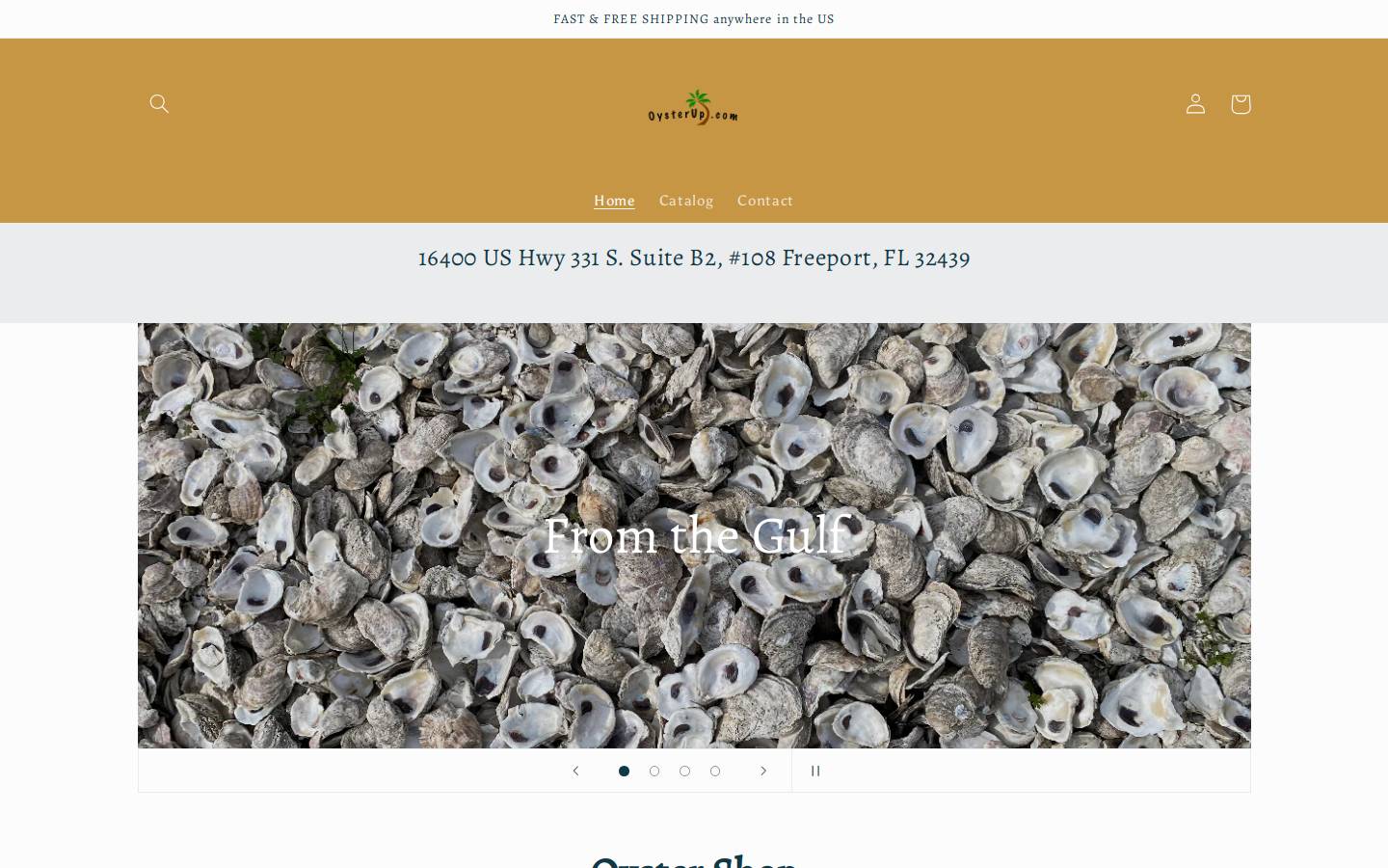 oysterup.com homepage screenshot