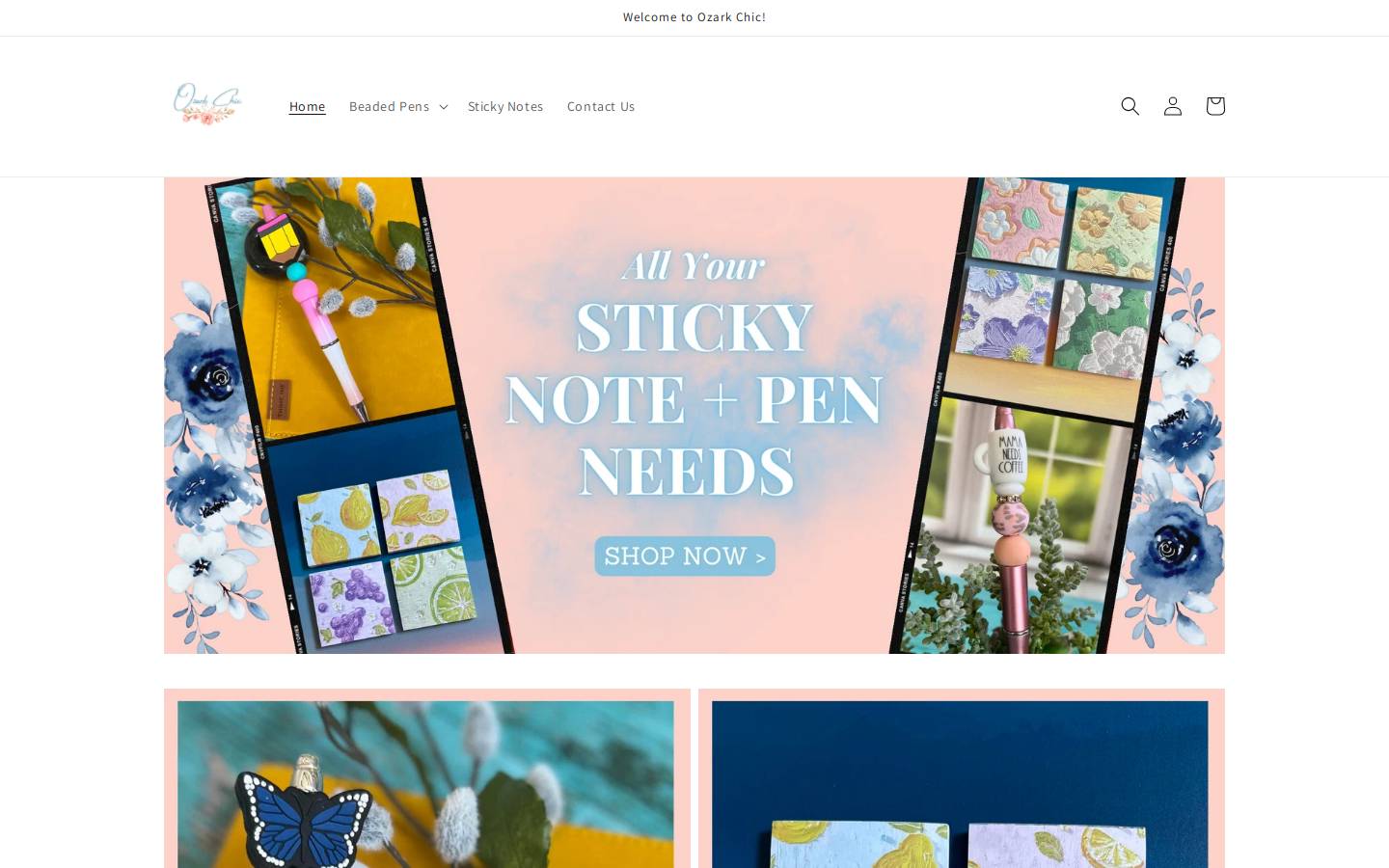 ozarkchicboutique.com homepage screenshot