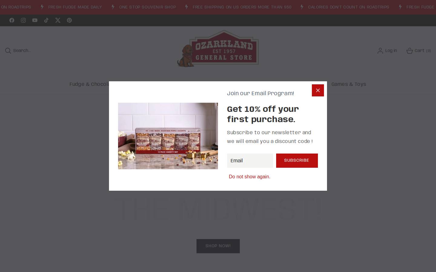 ozarklandgeneralstore.com homepage screenshot