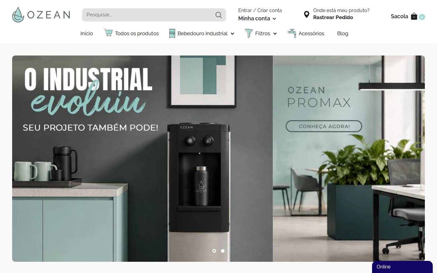 ozean.com.br homepage screenshot