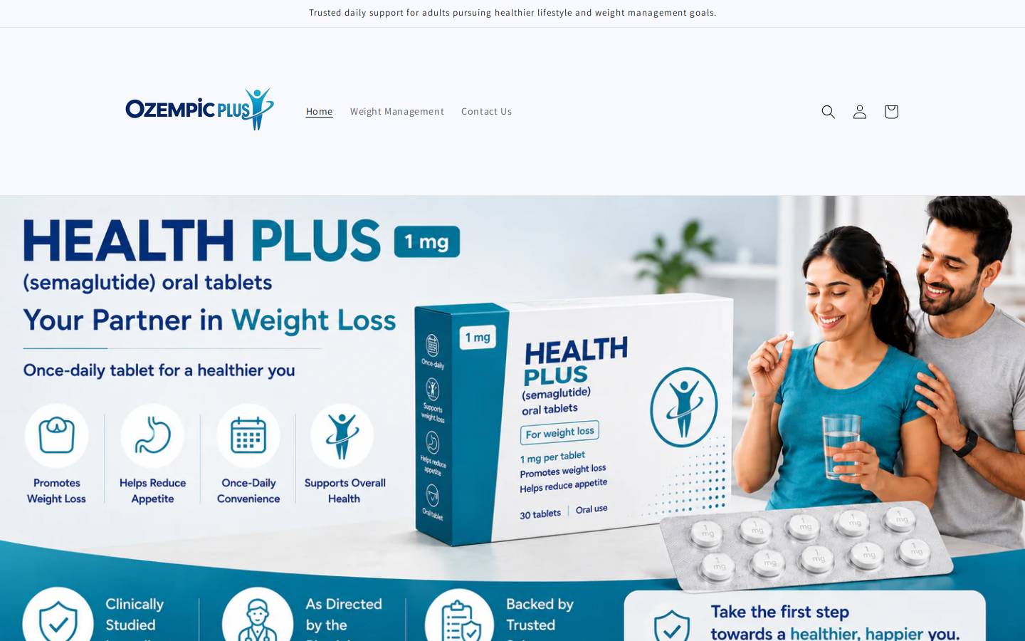 ozempicplus.com homepage screenshot