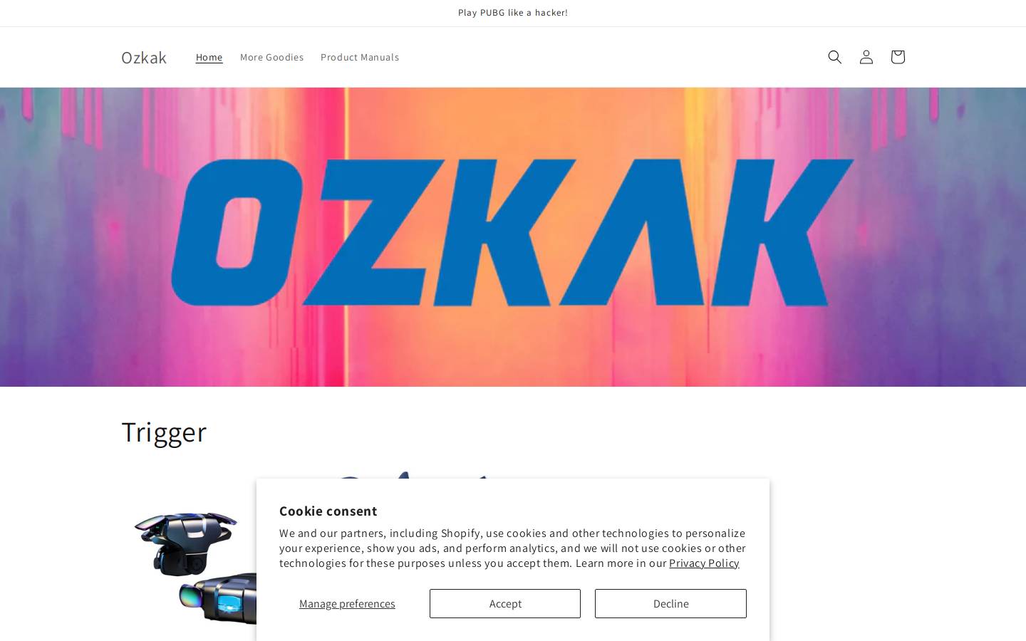 ozkak.com homepage screenshot