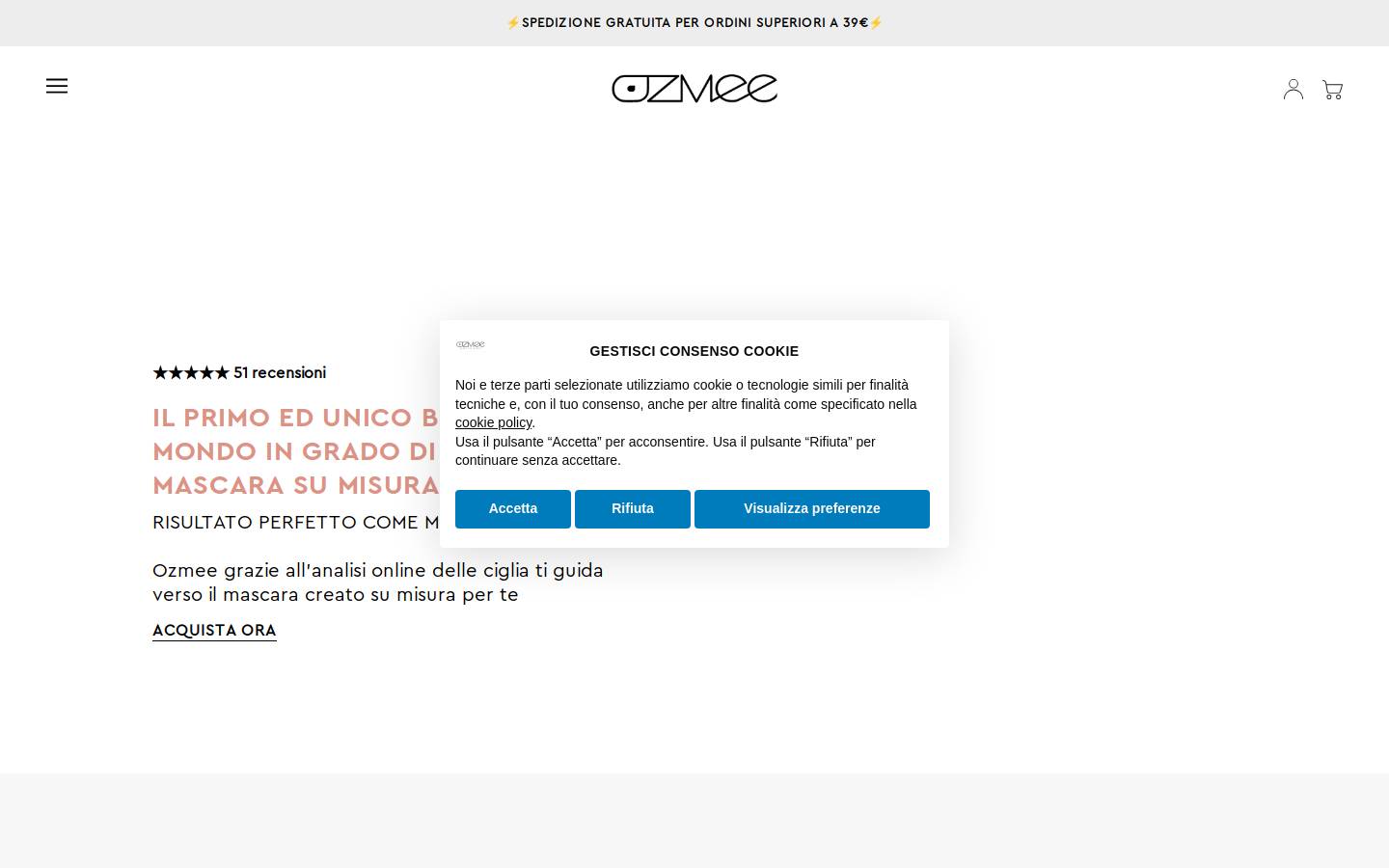 Ozmeebeauty homepage screenshot