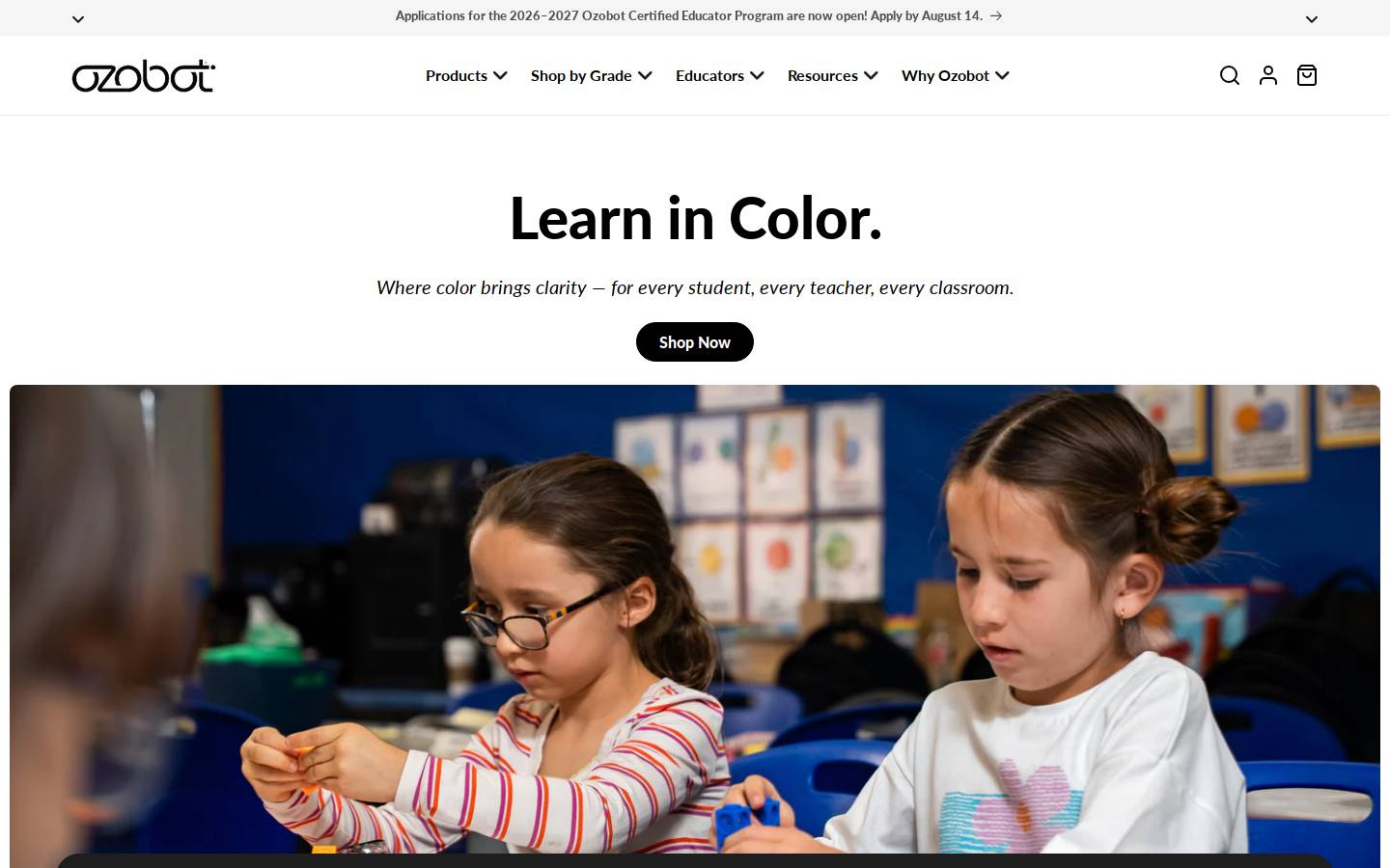ozobot.com homepage screenshot