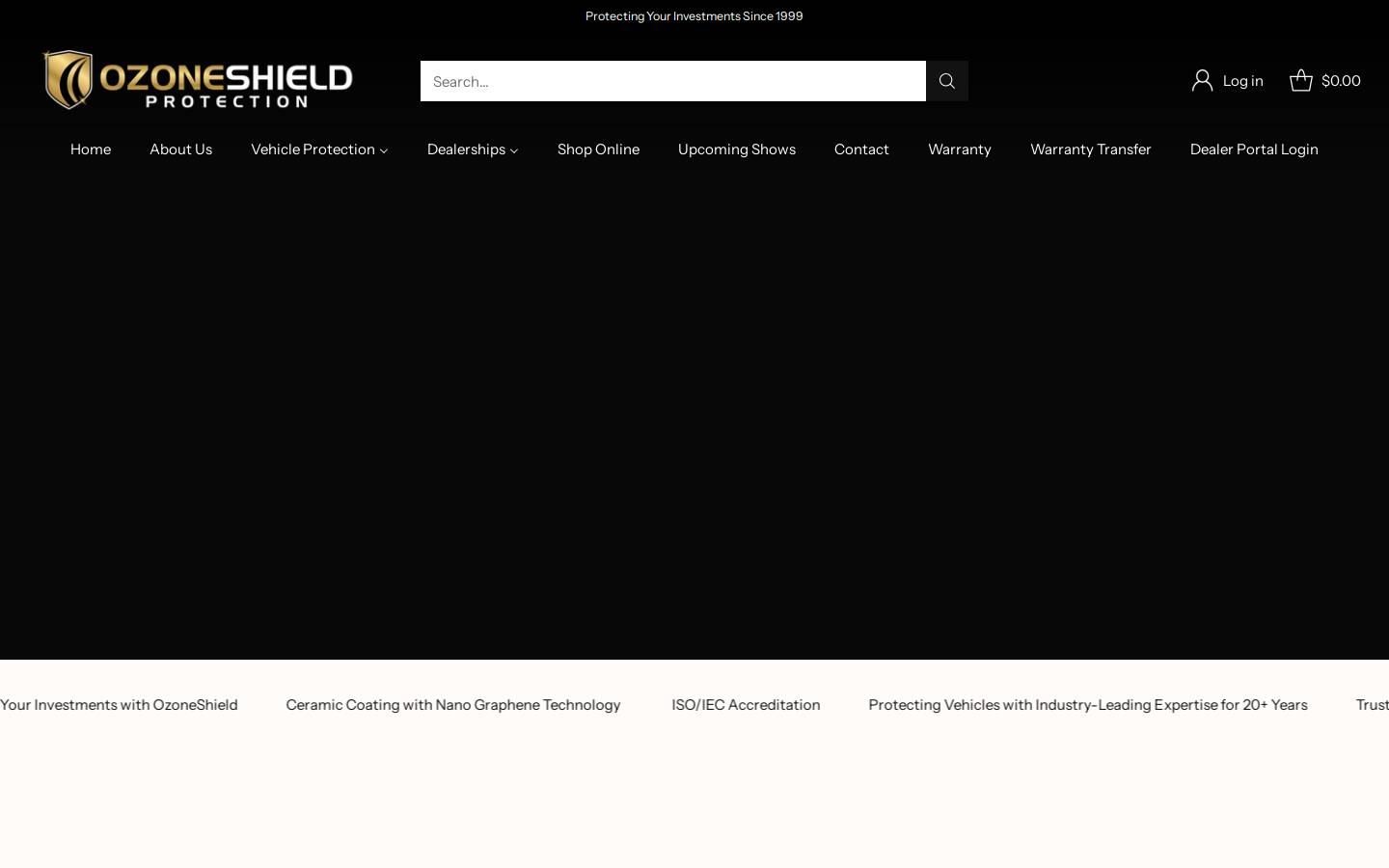 ozoneshield.com.au homepage screenshot