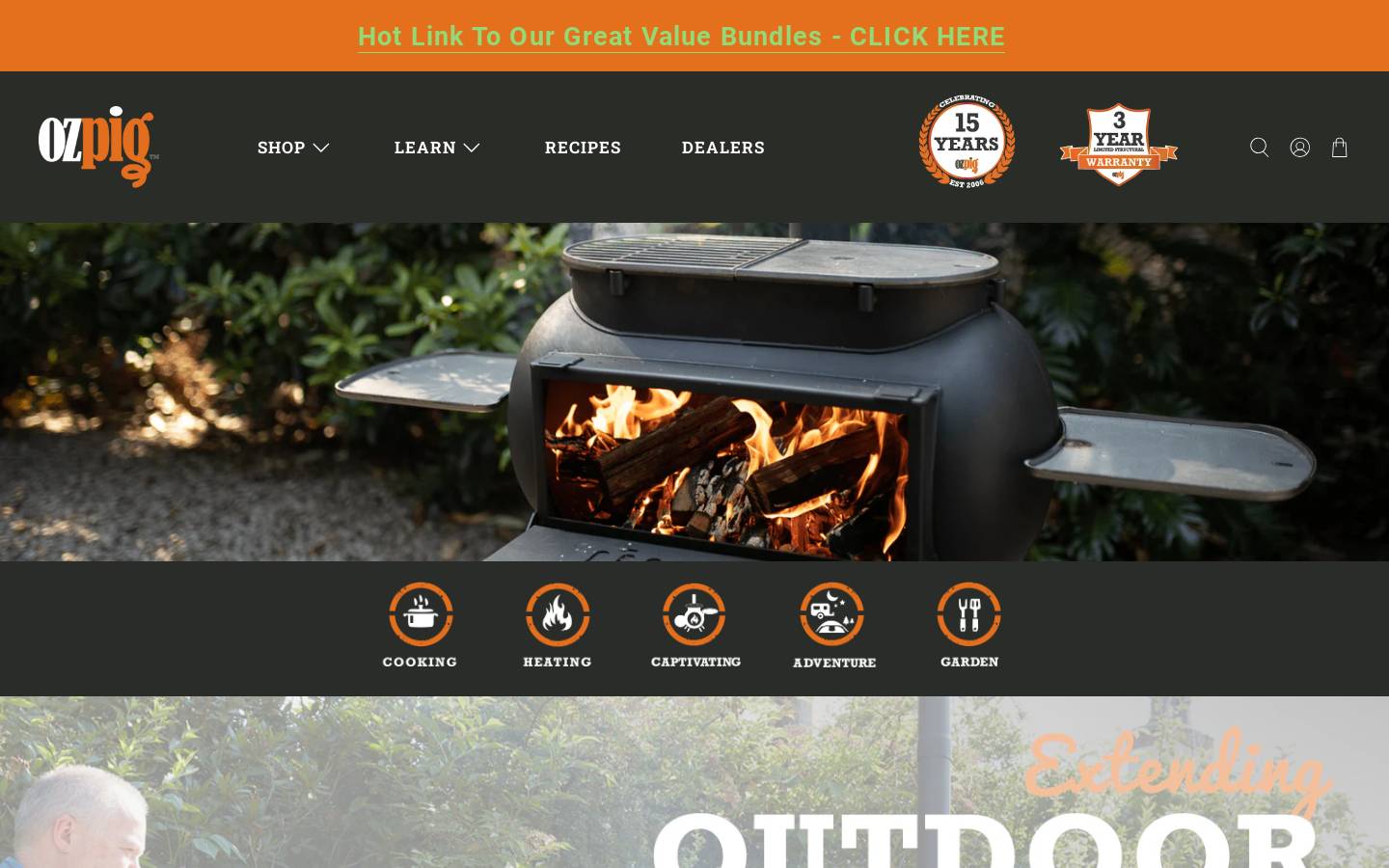 Ozpig homepage screenshot