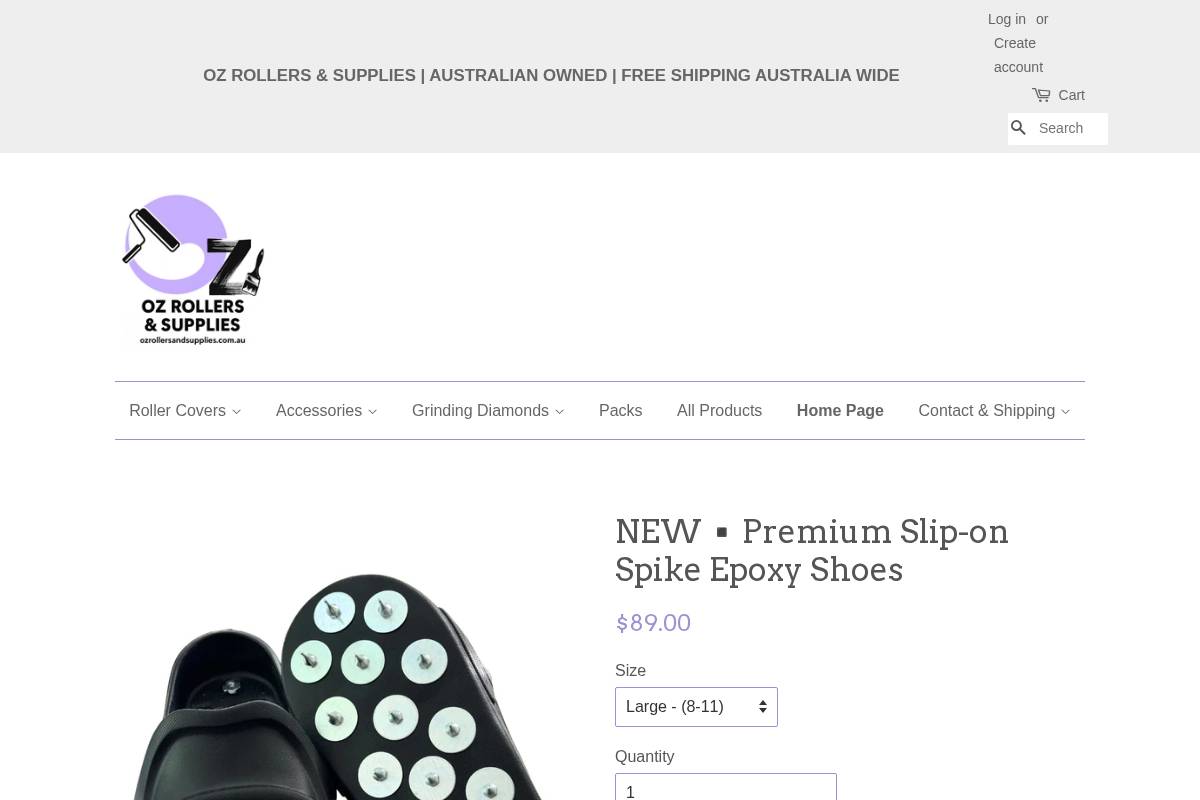 ozrollercovers.com.au homepage screenshot