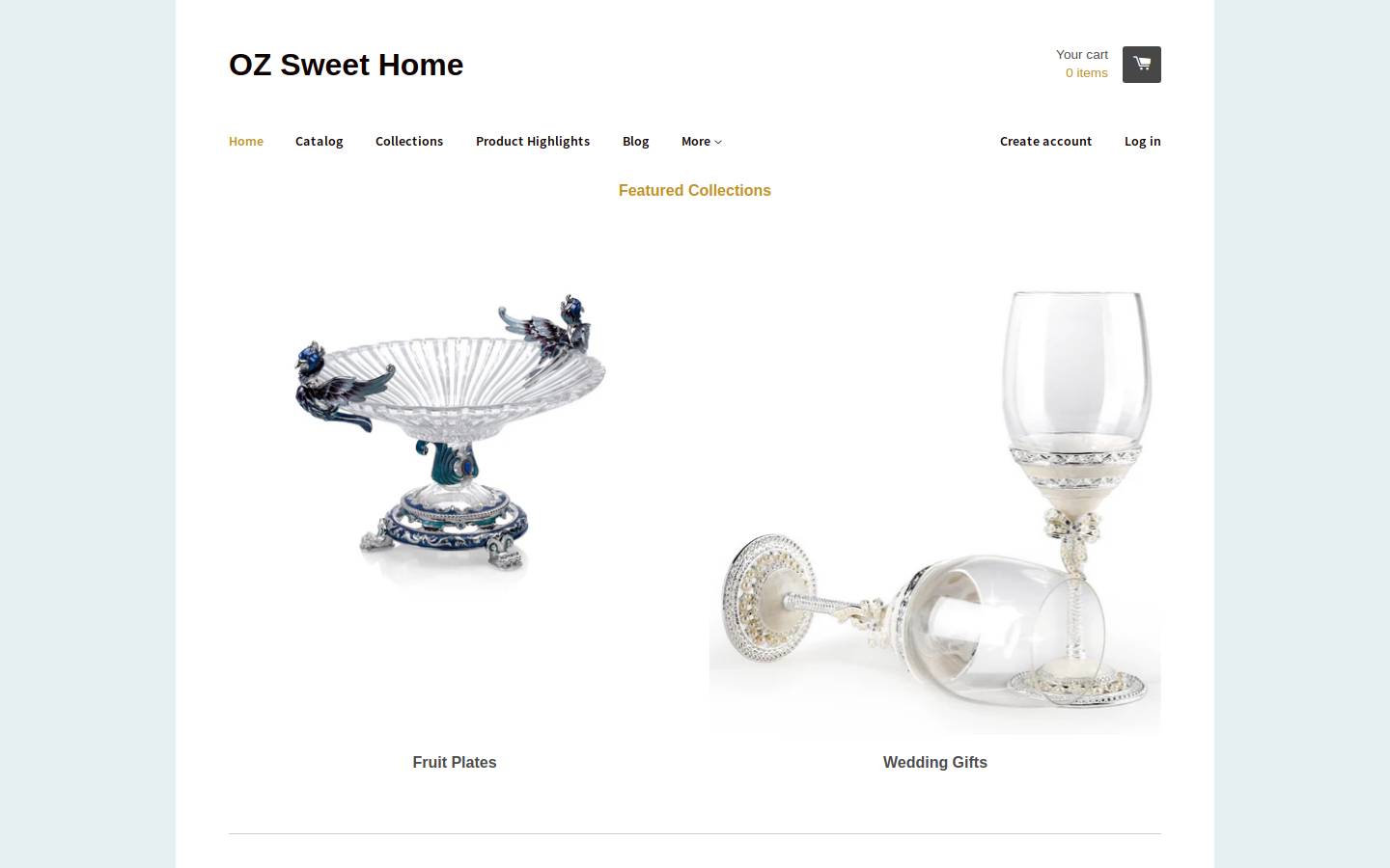ozsweethome.com homepage screenshot