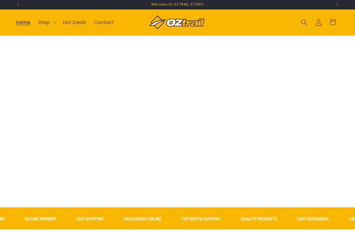 oztrailstore.co.za homepage screenshot