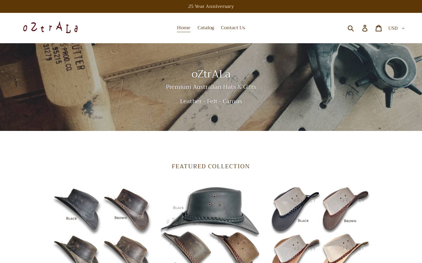 oztrala.com homepage screenshot