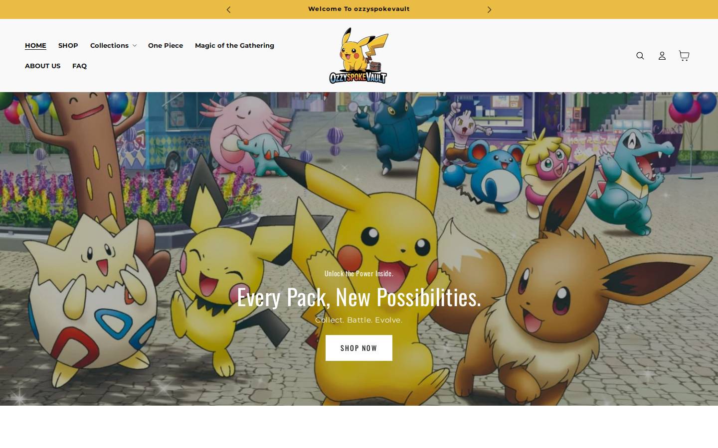 ozzyspokevault.com homepage screenshot
