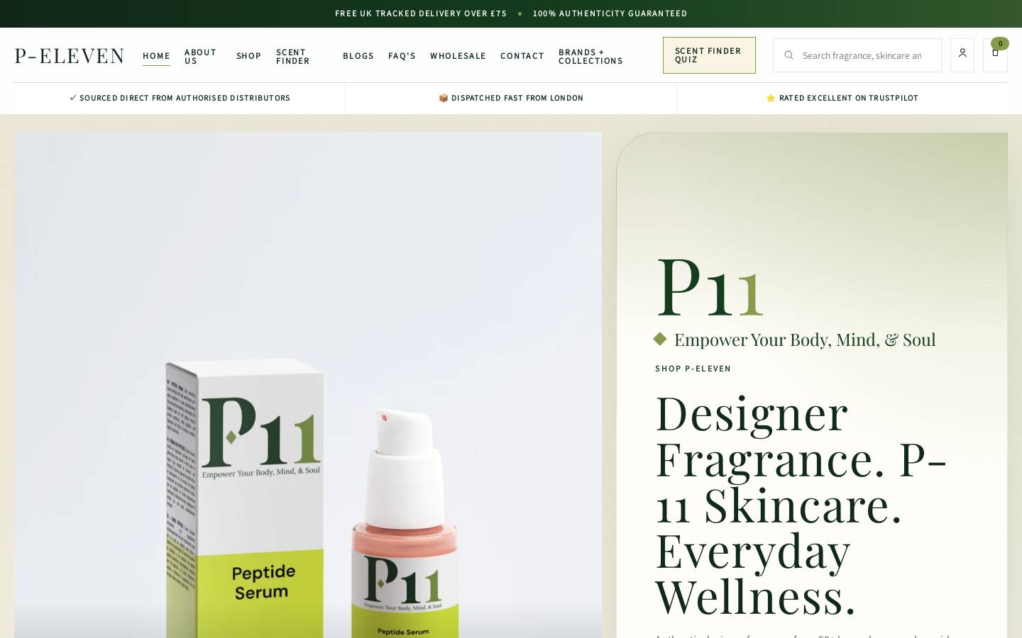 P Eleven homepage screenshot
