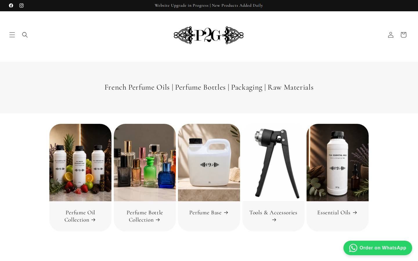 p2g.co.za homepage screenshot