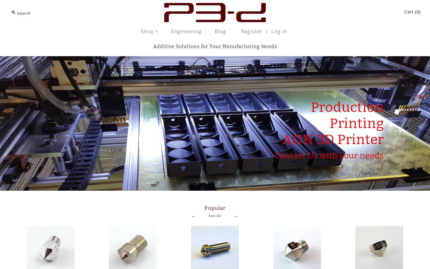 p3-d.com homepage screenshot