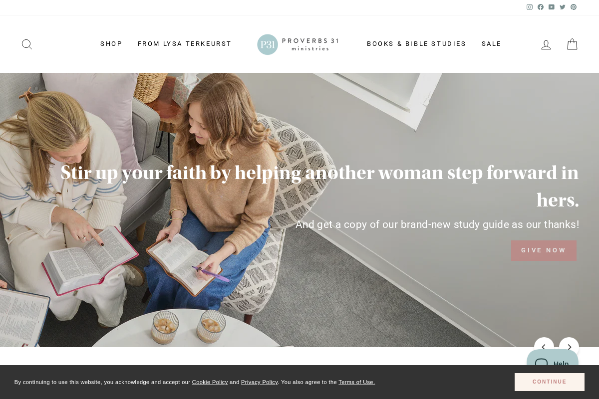 p31bookstore.com homepage screenshot