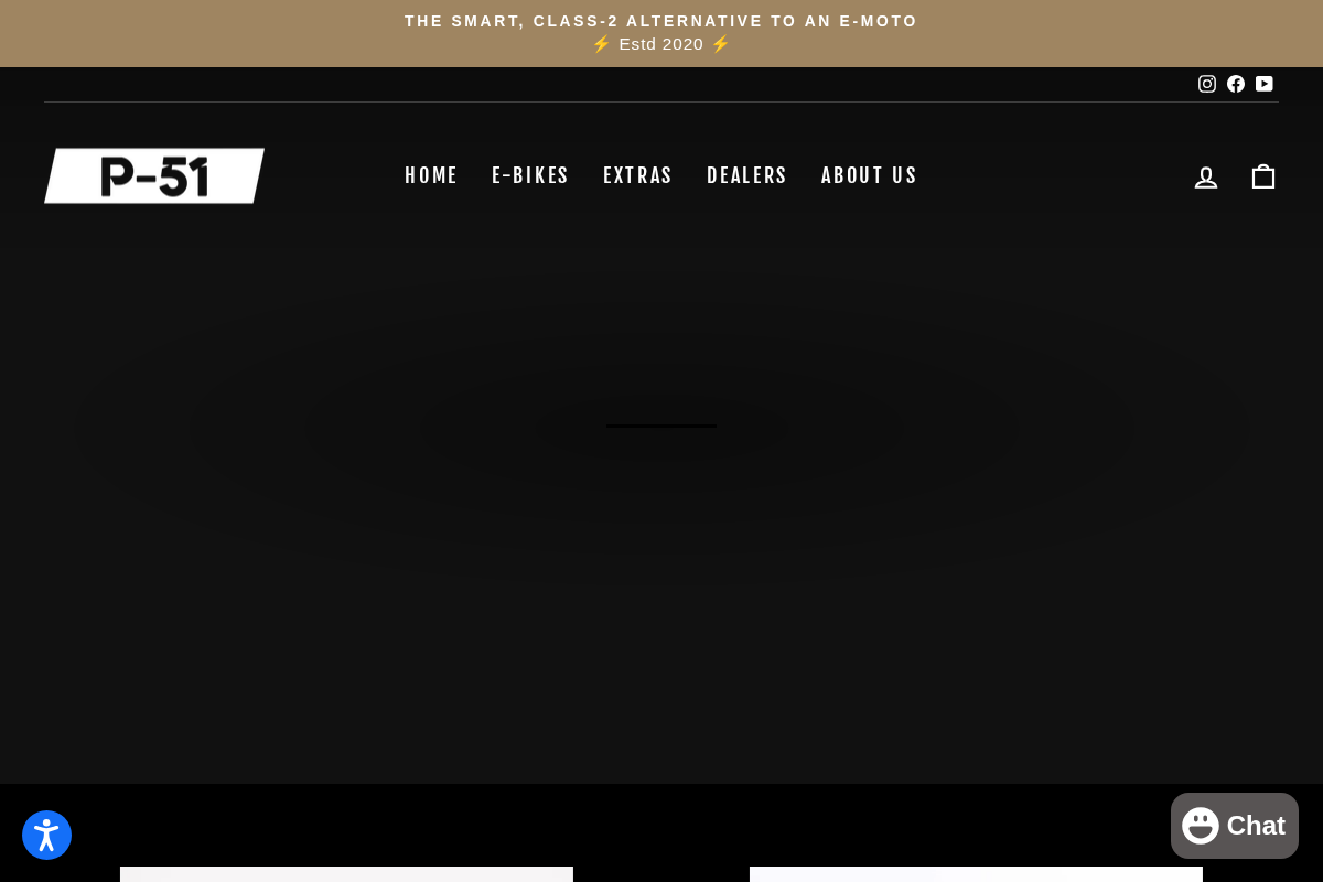 P-51 Electric Bike Company homepage screenshot