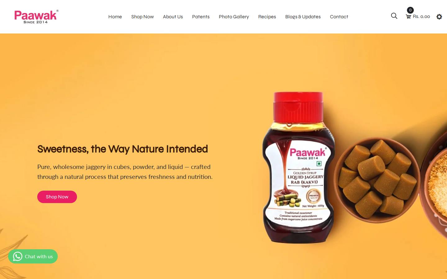 paawakfoods.com homepage screenshot