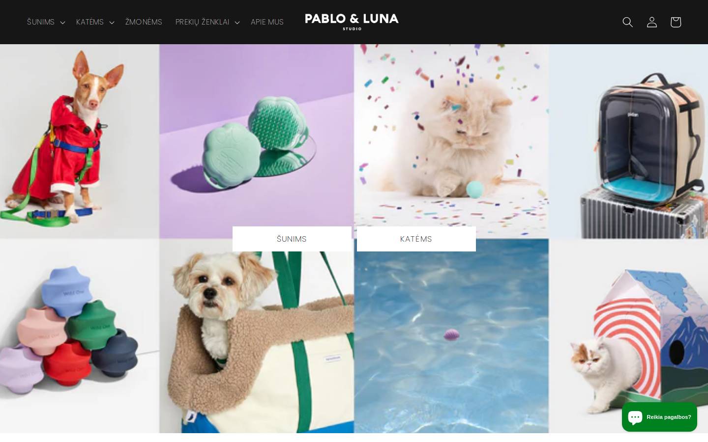 pabloandluna.com homepage screenshot