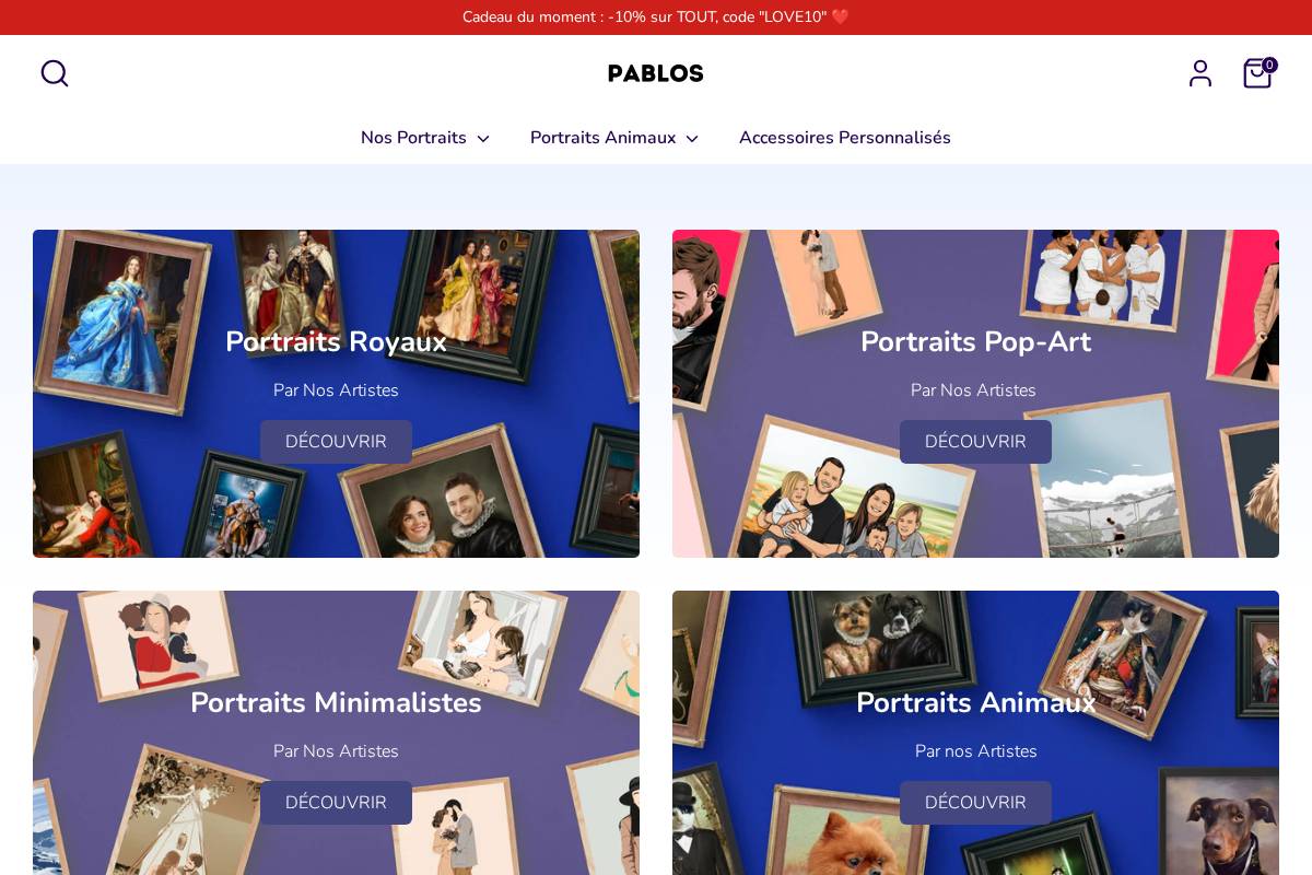 Pablos homepage screenshot