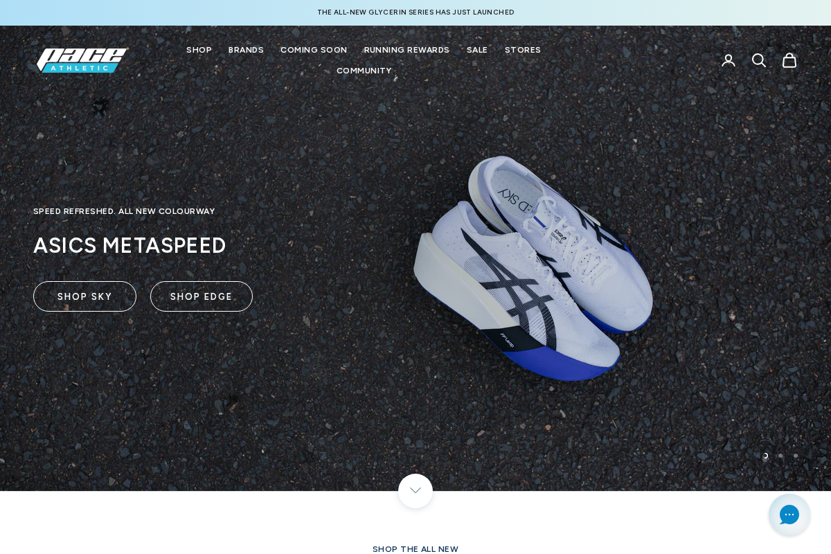 paceathletic.com homepage screenshot