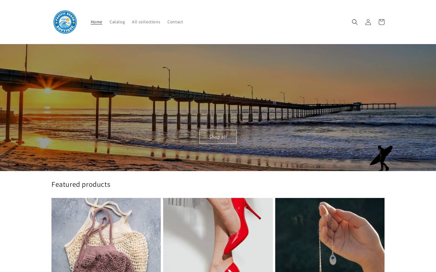 pacificbeach.boutique homepage screenshot