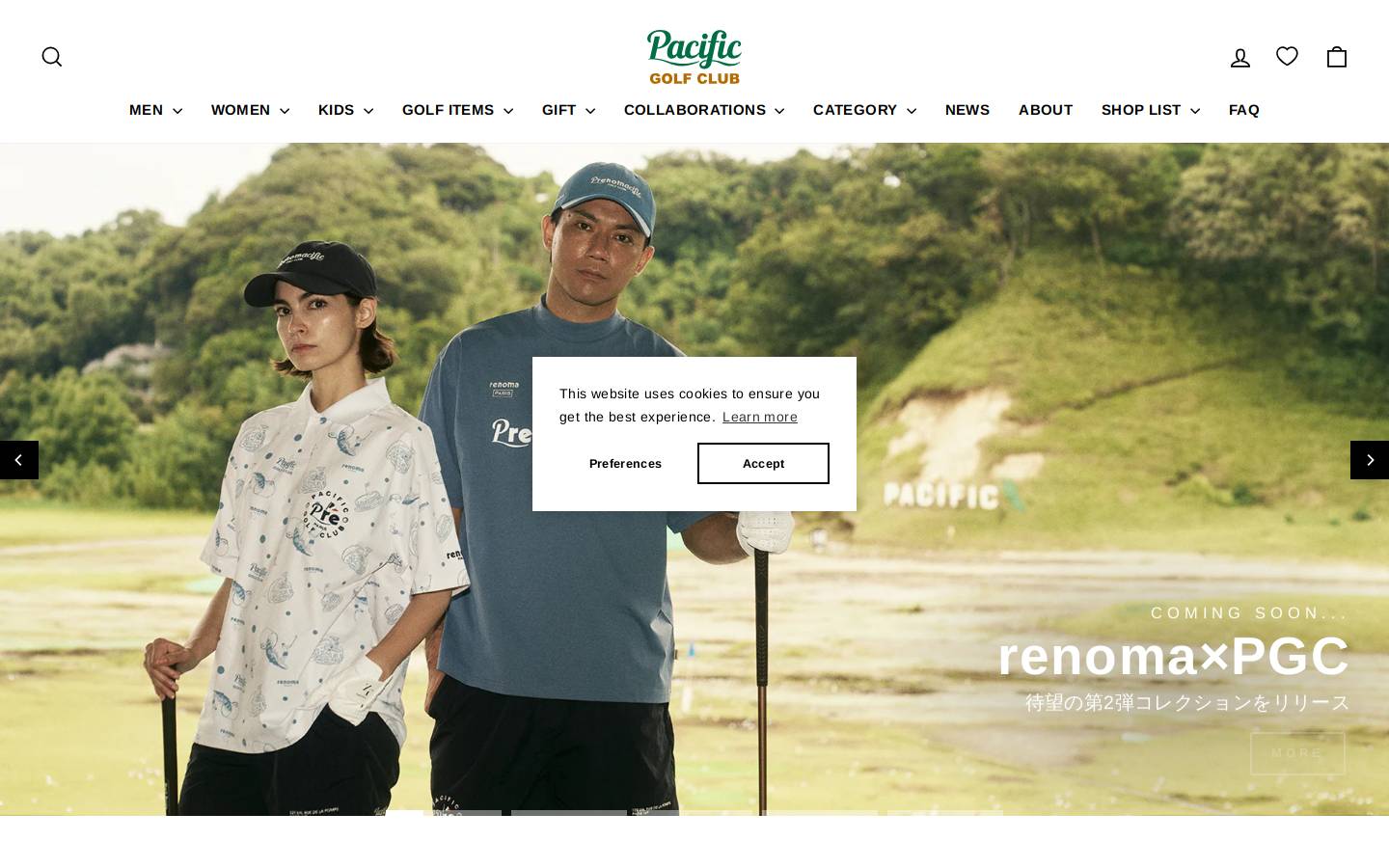pacificgolfclub-online.com homepage screenshot