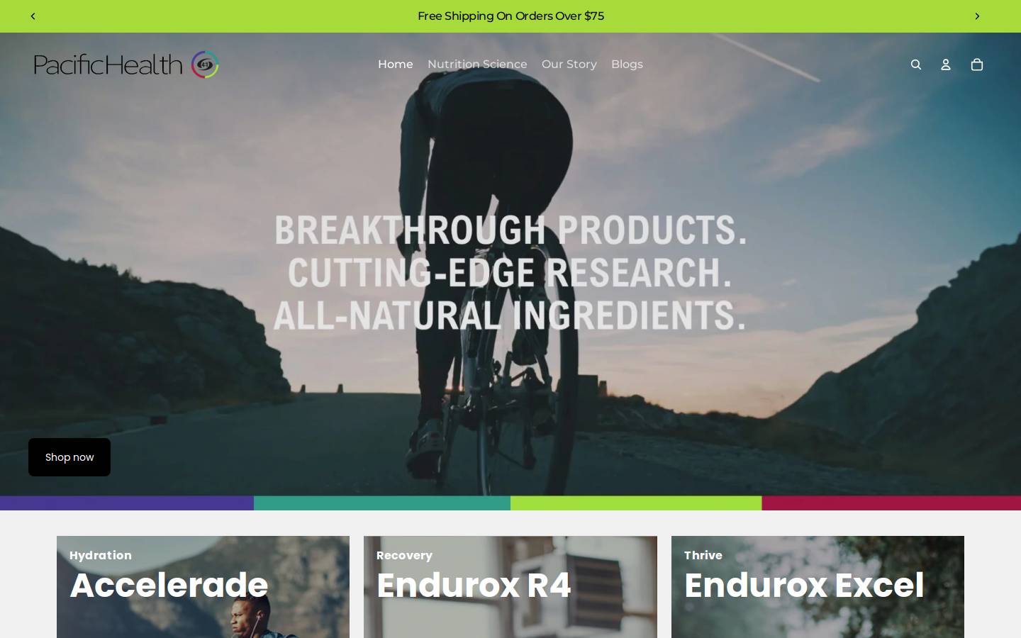 Pacifichealthlabs homepage screenshot