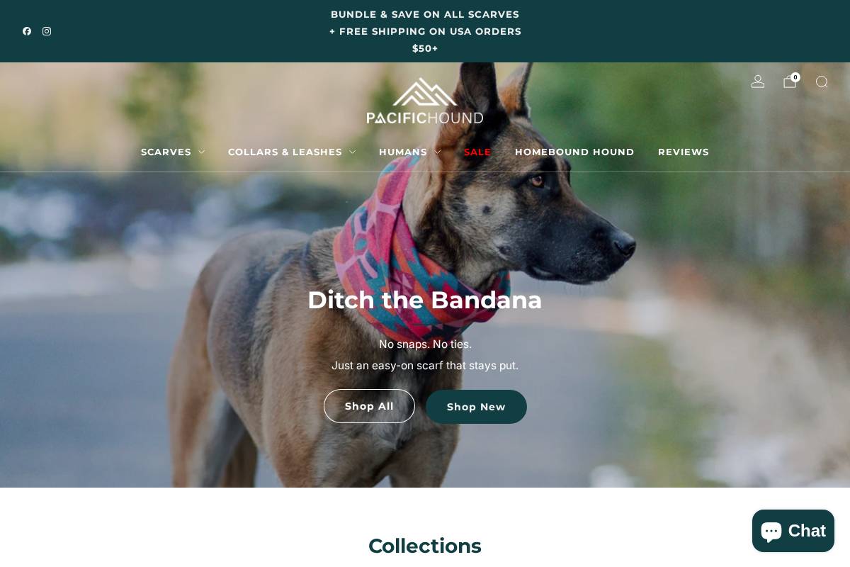 pacifichound.com homepage screenshot