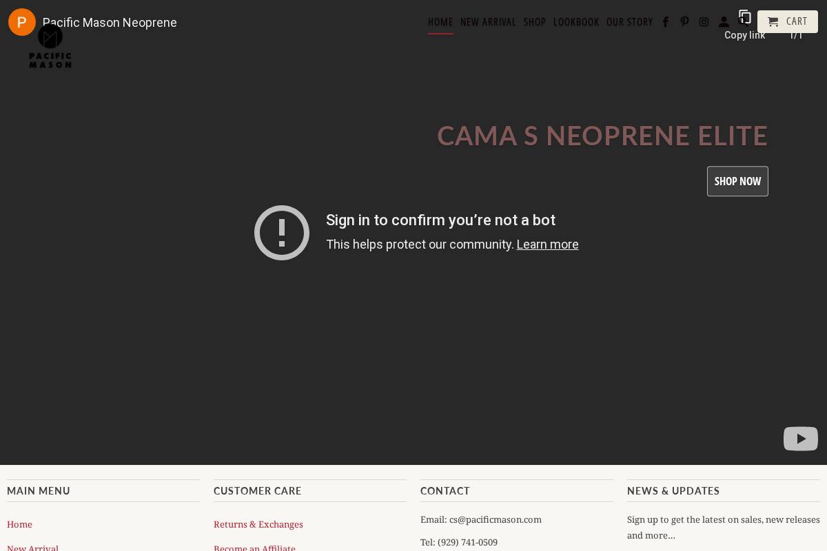 pacificmason.com homepage screenshot