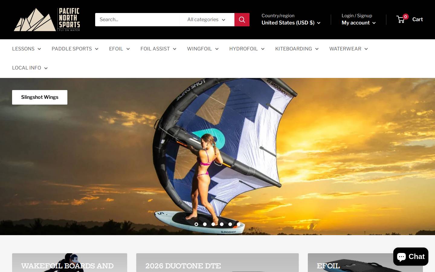 pacificnorthsports.com homepage screenshot