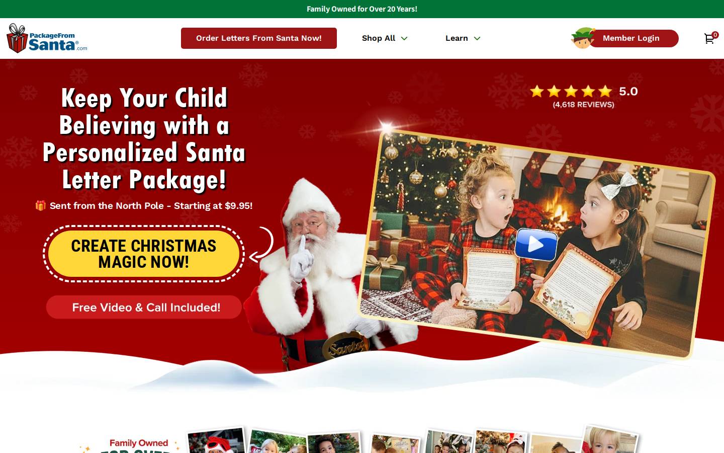 Package From Santa homepage screenshot