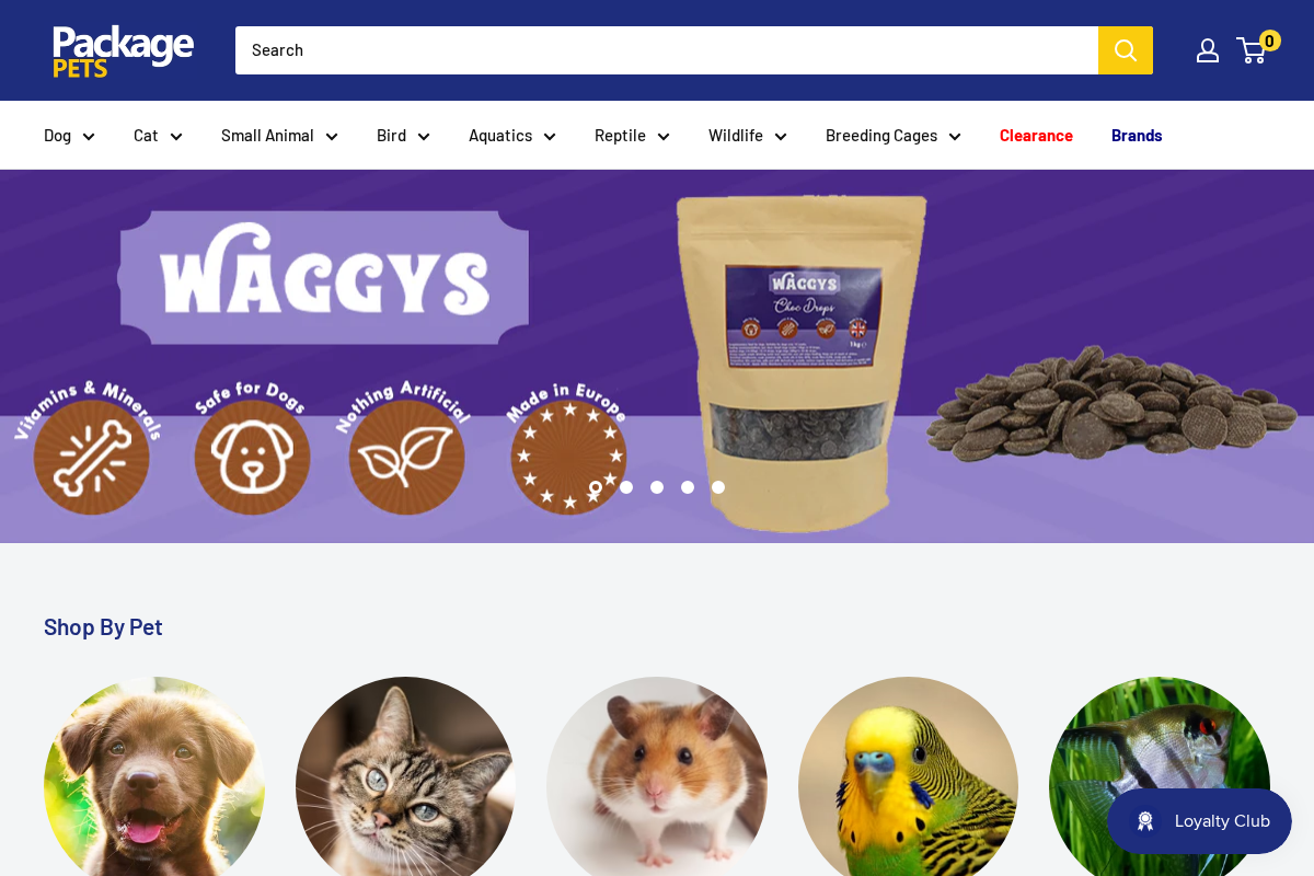 Package Pets  homepage screenshot
